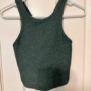 Beyond Yoga Crop Tank with Built-In Bra – Size Medium – Teal Green